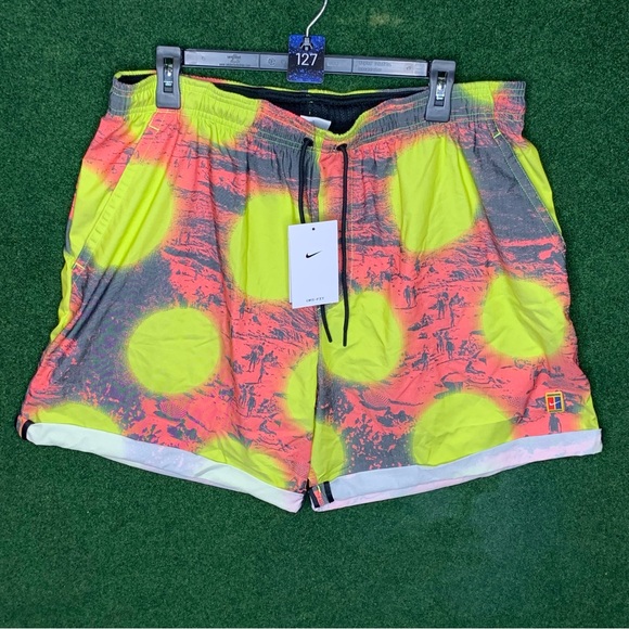 Nike Dri-Fit Heritage Print 6" Tennis Shorts DV9111-702 - Picture 1 of 7